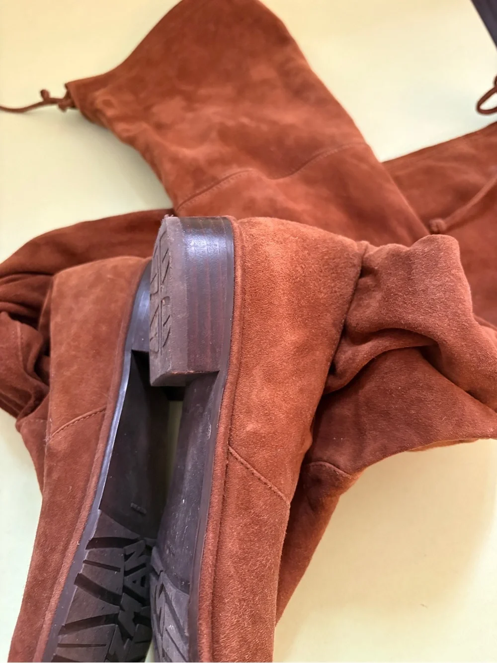 Stuart Weitzman Lowland Over knee Boots Brown Suede 7